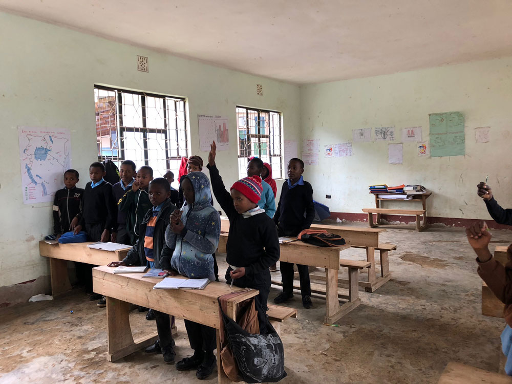 Schulklasse in Peace Matunda, Arusha, Tansania