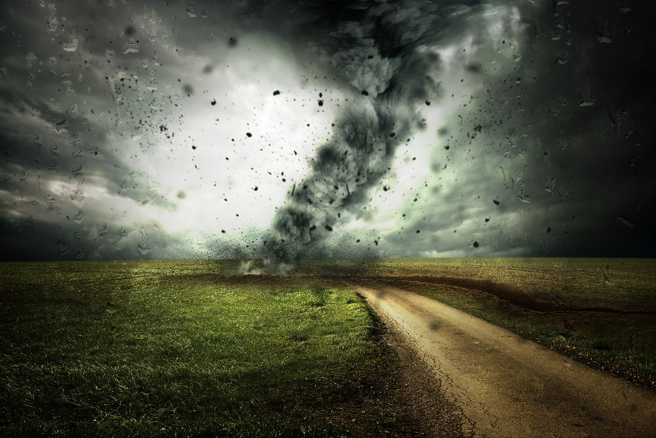 Sturm auf einem Feld