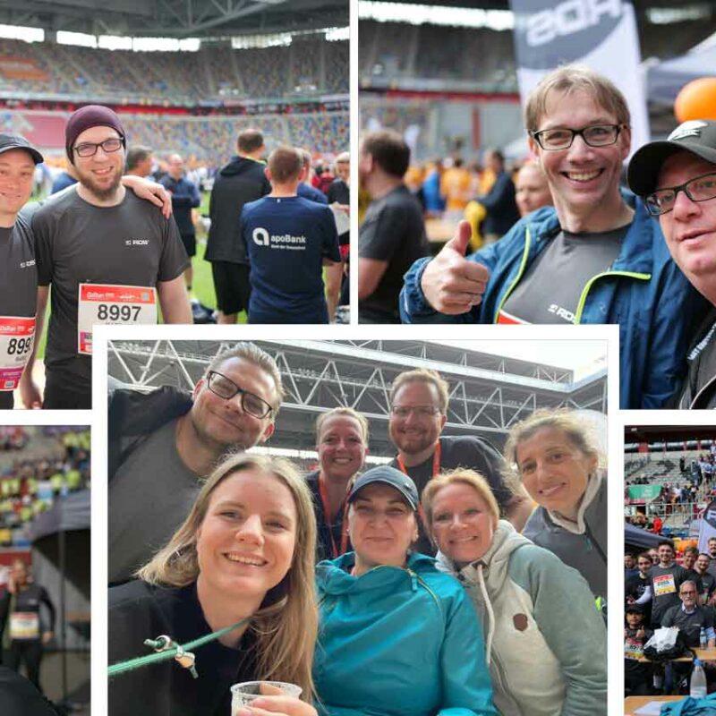 Fotocollage RDS Team beim B2run in Düsseldorf 2023