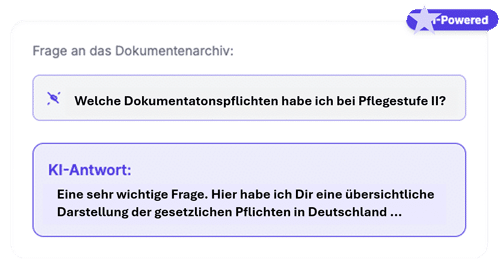 Abbildung einer KI-Assistent Antwort