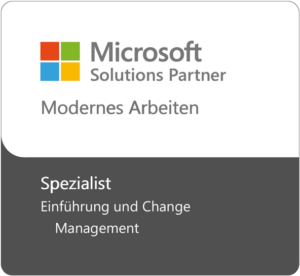 Microsoft Dynamics 365 Business Central 1 Logo Microsoft Solutions Partner, Modernes Arbeiten, Spezialist für Einführung und Change Management