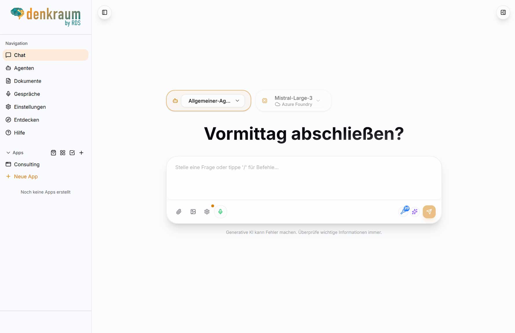 denkraum by RDS: Ansicht "Chat"